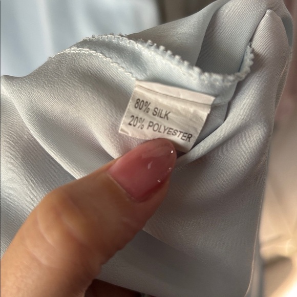 Silk blend Slip with Floral Embroidery vintage - Picture 4 of 9